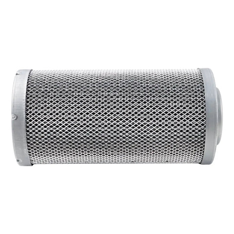 Top Shelf Replacement Hydraulic Filter 2120210 For Jlg Boom Lifts And Bobcat Telescopic Handlers, metallic mesh design, side view.