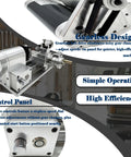 Detailed view of Straight Shooting Compact Mini Lathe Machine showcasing gearless design and control panel for variable speed operation.