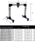 Heavy Duty Portable Aluminum Gantry Crane Kickin Out A Badass 4409 Pound Lift Capacity with adjustable size specifications.
