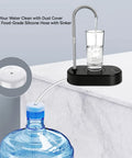 No Hassle 5 Gallon Water Bottle Dispenser for Countertop with USB Rechargeable Pump Automatic One Touch 6 Dispense Modes