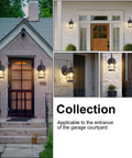 2 Pack Outdoor Wall Sconce Lanterns With E26 Base Socket Waterproof Black Exterior Lights on house entryways