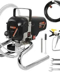Super Efficient 3300 Psi Motorized Airless Paint Sprayer With Stand Sprays Nine Times Faster Than Rollers For Diy Homeowners