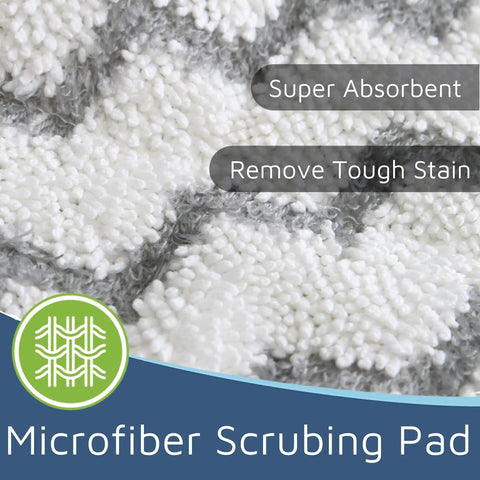 Close-up of heavy-duty steam mop replacement pad with microfiber texture for scrubbing sealed hard floors, showing absorbent material.