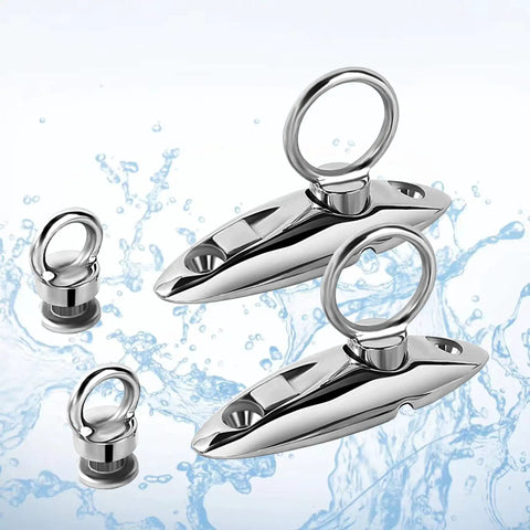 316 Stainless Steel Quick Release Hangers For Pontoon Boats And Bimini Decks Marine Grade Hardware With Screws Included Easy Install Secure Snap On System No More Retying Pack Of 2, shown with splashing water