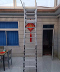 Electric Attic Stairs With Remote Control Wall Mounted Retractable Step Ladder Built Like A Tank Non Slip Pedals Smooth Telescoping Motion for easy access.