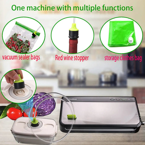 Universal Vacuum Sealer Accessory Hose For All Zip Bags And Containers, No Adapter Needed, Works With Jar Seals, Wine Stoppers