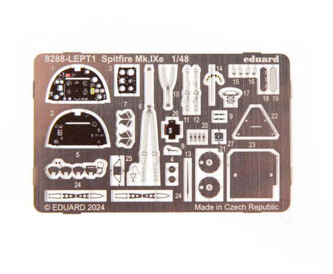 Photo etch parts for ProfiPACK Sweet 1 To 48 Spitfire Mk IXe Model Kit With Pre Painted Masks Photo Etch Decals And Plastic Components