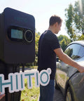Home Ready Level 2 EV Charger Bringing Forty Eight Amps Straight To Your Driveway J1772 Electric Vehicle Charging Station close-up