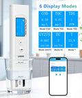 Six In One Smart Water Tester For Drinking Water With App Monitoring Digital Water Testing Kit For TDS EC Temp Display