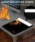Fireproof Document Bag With Organizer Travel Case 5200F Insulation Heat And Water Resistant on desk with flames