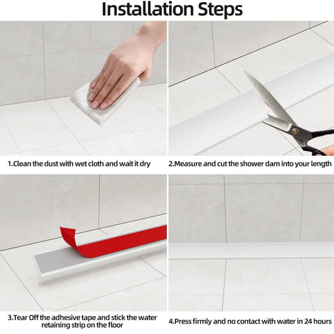 Installation steps for 39 Inch Slick Silicone Splash Guard For Kitchen Sink Countertop Self Grip Edging Keeps Your Counter Totally Bone Dry And Stops Crazy Splashes Cold Turkey.