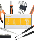 22 Piece Must Have Home Repair Tool Kit With Portable Toolbox For DIY, Home, Garage And Dorm Use, Includes Pliers, Utility Knife