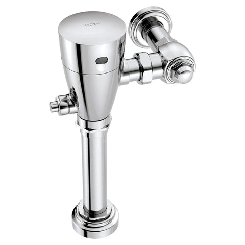 Electronic Flush Valve For Commercial Toilets 1-1/2 Inch Water Closet Chrome Finish With AccuSet Piston For Precise, Maintenance-Free Flush, Stainless Self-Cleaning Filter Protects Against Clogs, Durable Brass Body, Battery-Powered Sensor Activated chrome flush valve