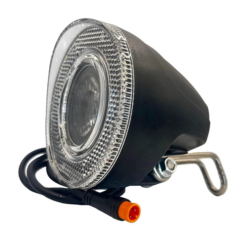 All-In-One Front Bike Light With 75-100dB Horn, Waterproof 3-Pin Connector, Night Riding Ready For 6-60V, close-up view