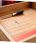 Heavy Duty M10x60 Stainless Steel Eyebolt Hook Bolts With Flat And Spring Washers For Rock Solid Concrete Anchoring on a wooden surface.