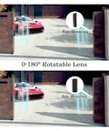 Infrared Gate Opener Sensor Set With Rotatable Lens And Wireless Receiver installed at driveway entrance, showing face and side mounting options.