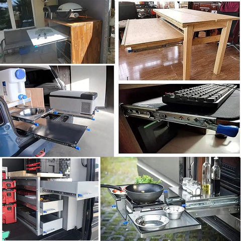 Heavy Duty Full Extension Drawer Slides With Lock Rock Solid Ball Bearing Side Mount Runners And Built Tough Sliding Rails For Furniture And Toolboxes Pair Of 10 Inch Steel Guides in various applications.
