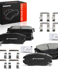 Front And Rear Ceramic Brake Pads Set For Chevy Equinox And GMC Terrain 2010-2017 With Hardware No-Fuss 8 Pack