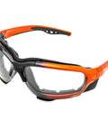 Foam Padded Safety Glasses With Clear Lens, ANSI Z87.1 Rated, U6 UV Protection, Adjustable Headband, Pro Grade Eyewear