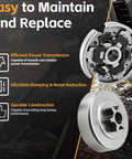 Diagram of Three Eighths Inch 6 Tooth Sprocket Clutch Drum Bearing Chainsaw Parts Kit 7 Piece Heavy Duty Pro Grade Set