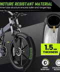 Fat Bike Inner Tube 26x4.0 With Schrader Valve 32mm, Heavy Duty E Bike Tube For 26 Inch Tires 3.5 To 4.0 Wide, close-up cutaway