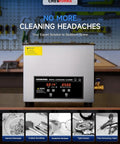 Front view of 10L Digital Ultrasonic Cleaner With Heater And Timer, 240W Stainless Steel Pro Grade Sonic Cleaning Machine for jewelry