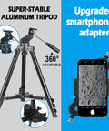 80mm Aperture 600mm Refractor Telescope With AZ Mount For Adults And Kids Beginners Portable Astronomy Kit tripod and phone adapter