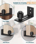 Heavy Duty Sliding Barn Door Floor Guide With Adjustable Roller, Flush Bottom Design, Stainless Steel Brushed Finish, for various mounts