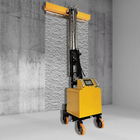 Pro Grade Fully Automatic Wall Plastering Machine For Indoor Mortar Leveling And No Fuss Interior Surface Finishing on construction sites.