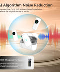 2 Pack Wireless Mini Microphones With Charging Case AI Noise Reduction For iPhone And Android, studio audio features