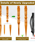 Details of 12 Piece Paracord Fid Knotter Tool Set With Stainless Steel Marlinspike showing upgraded marlinspike in orange.