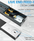 Close-up of connector components in 26Ft Black H Track Lighting Rails Complete H Style Track Lighting Kit 3 Wire.