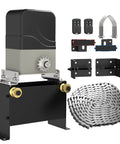 Heavy Duty Pro Grade 1100 Lb Sliding Gate Opener With Chain Drive Includes 2 Remotes 16 Foot Chain Hardware Kit Automatic Gate Operator