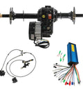 Road Ready 30 Inch Rear Axle Kit With 48V 1000W Brushless Motor And 60 Amp Controller Plus Diff Gearbox And Foot Brake showing motor, axle, and control wiring.