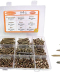 Massive 600 Piece M4 Wood Screw Kit With Storage Box And Driver Bit Nine Common Sizes M4 Phillips Flat Head Self Tapping Screws