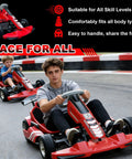 Go Kart For Adults And Kids 8 And Up With 700W Motor App Control And Dashboard Display Three Speed Modes 6 12 And 19 mph
