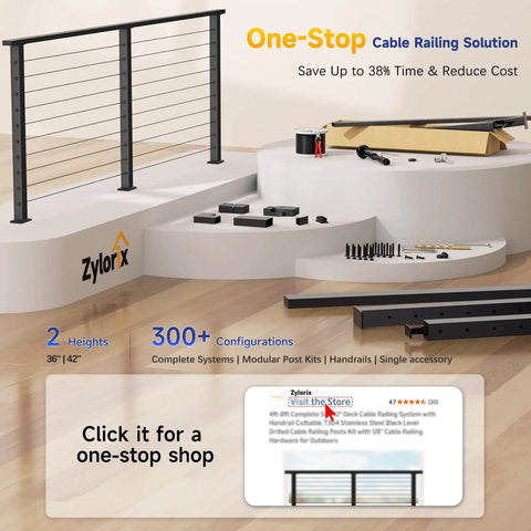 Lock Down Your Deck With This Hella Solid Cable Railing Post Kit And Handrail Modular Single Side Tension Design guarantees quick assembly with complete system.