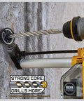 Rock Carbide SDS Plus Hammer Drill Bit One And One Eighth Inch By Eight Inch By Ten Inch drilling concrete wall
