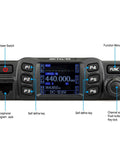 Dual Band Mobile Ham Radio With Rotatable LCD Display Long Range 2m 70cm Transceiver For RVs Trucks And Jeeps showing front panel.