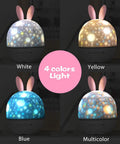 Kids Night Light Rotating Starry Night Projector with Remote Control 6 Projection Films USB Rechargeable Lamp in 4 Colors