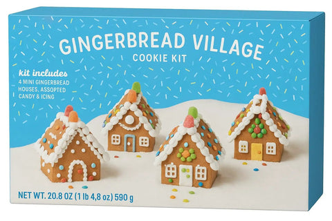 All In One Kid Friendly Gingerbread House Kit For A Festive Family Christmas Build Four DIY Gingerbread Houses With Cookies Icing And Decor box