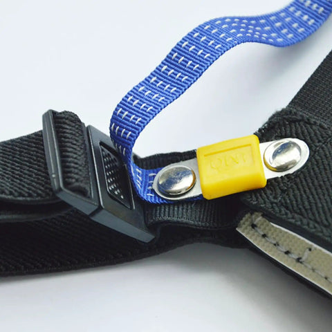 Close-up of Two Pack ESD Anti Static Grounding Straps for Wrist and Heel, blue wire detail with connectors, black conductive rubber band.