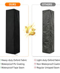 Comparison of Heavy Duty Tough As Nails Square Patio Heater Cover Waterproof Outdoor Heater Cover with alternative