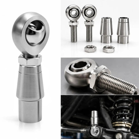 Tough As Nails 3/8 Inch Chromoly Steel Rod End Heim Joint Kit with right and left hand nuts and quick fit adapters.