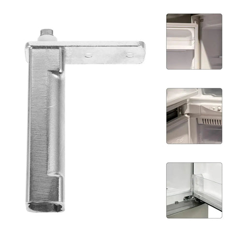 Stainless Steel Freezer Door Hinge Replacement For Mini Fridge With Thicken Bearings And Smooth As Butter Adjustable Swing Built Damn Tough So It Will Seriously Outlast Your Stock Hardware close-up view.