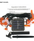 Solar Honey Bee String Lights With 20 Led Outdoor Waterproof Decor For Garden Patio And Xmas, solar panel and ground spike included
