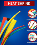 Assorted color Heat Shrink Tubing Kit Flexible Insulation Sleeves For Wire And Cable Repair Electrical Waterproof Automotive And Home Use
