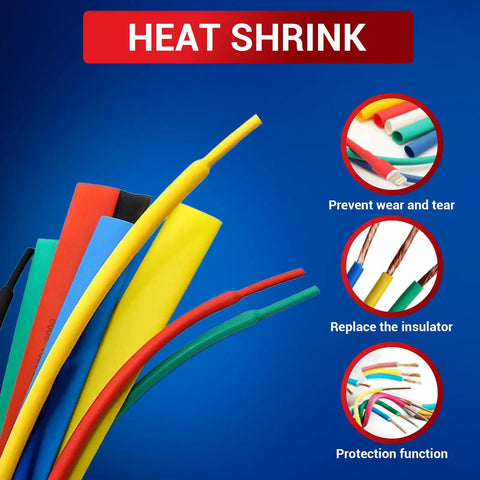 Assorted color Heat Shrink Tubing Kit Flexible Insulation Sleeves For Wire And Cable Repair Electrical Waterproof Automotive And Home Use