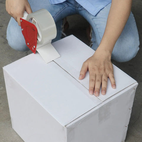 Heavy Duty Packing Tape Dispenser With Clear Shipping Rolls Quick Release Tape Gun Features Comfort Grip And Smooth Glide Action Makes Taping Boxes A Total Breeze Daily