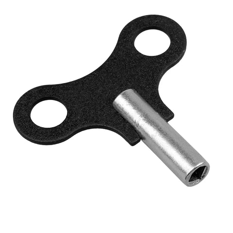 Close-up of two pack 4.5mm clock winding keys for antique wall clocks, durable steel winder set with 0.177 inch hole.